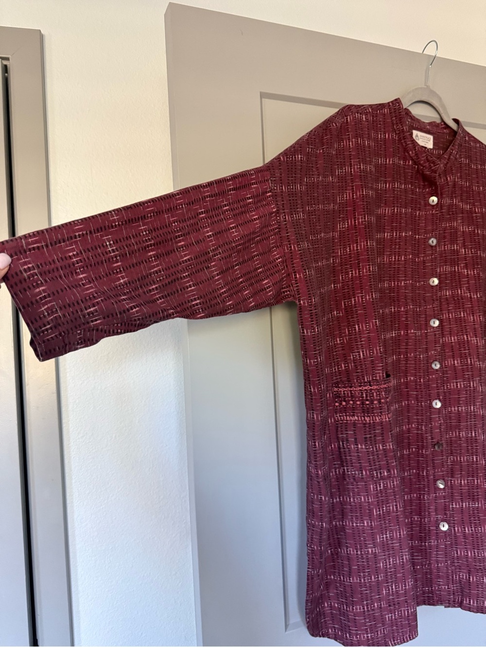 Marketplace Handwork of India Oversized Boho Shirt Tunic Size 1X - Picture 2 of 14